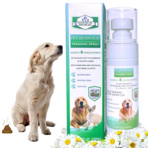 petstoral pet potty training spray for dogs & cats - puppy essentials, dog training & behavior aids. my pet peed - prevent your pet from soiling the carpet - 1.69 oz