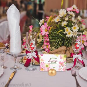 Framendino, 12 Pack Round Table Number Stands Place Card Holders Table Number Clips for Wedding Reception Banquet