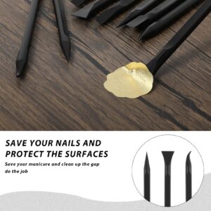 6 Pcs Plastic Scraper Tool For Tight Spaces, Non-Scratch Kitchen Scraper Cleaning Pen Carbon Fiber Plastic Scraper Multipurpose Label Scraper For Remove Stickers Labels Stains Food Dirt