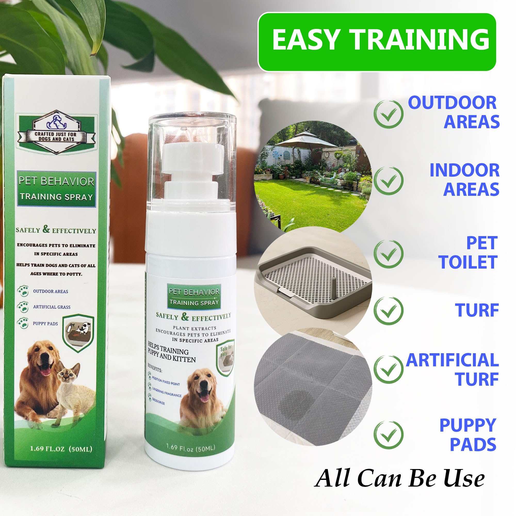 Petstoral Pet Potty Training Spray for Dogs & Cats - Puppy Essentials, Dog Training & Behavior Aids. My Pet Peed - Prevent Your Pet from Soiling The Carpet - 1.69 Oz