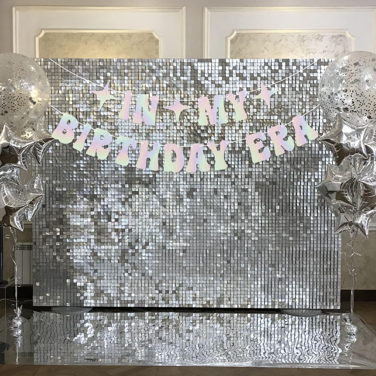 Holographic In My Birthday Era Banner for Singer Birthday Party Decorations