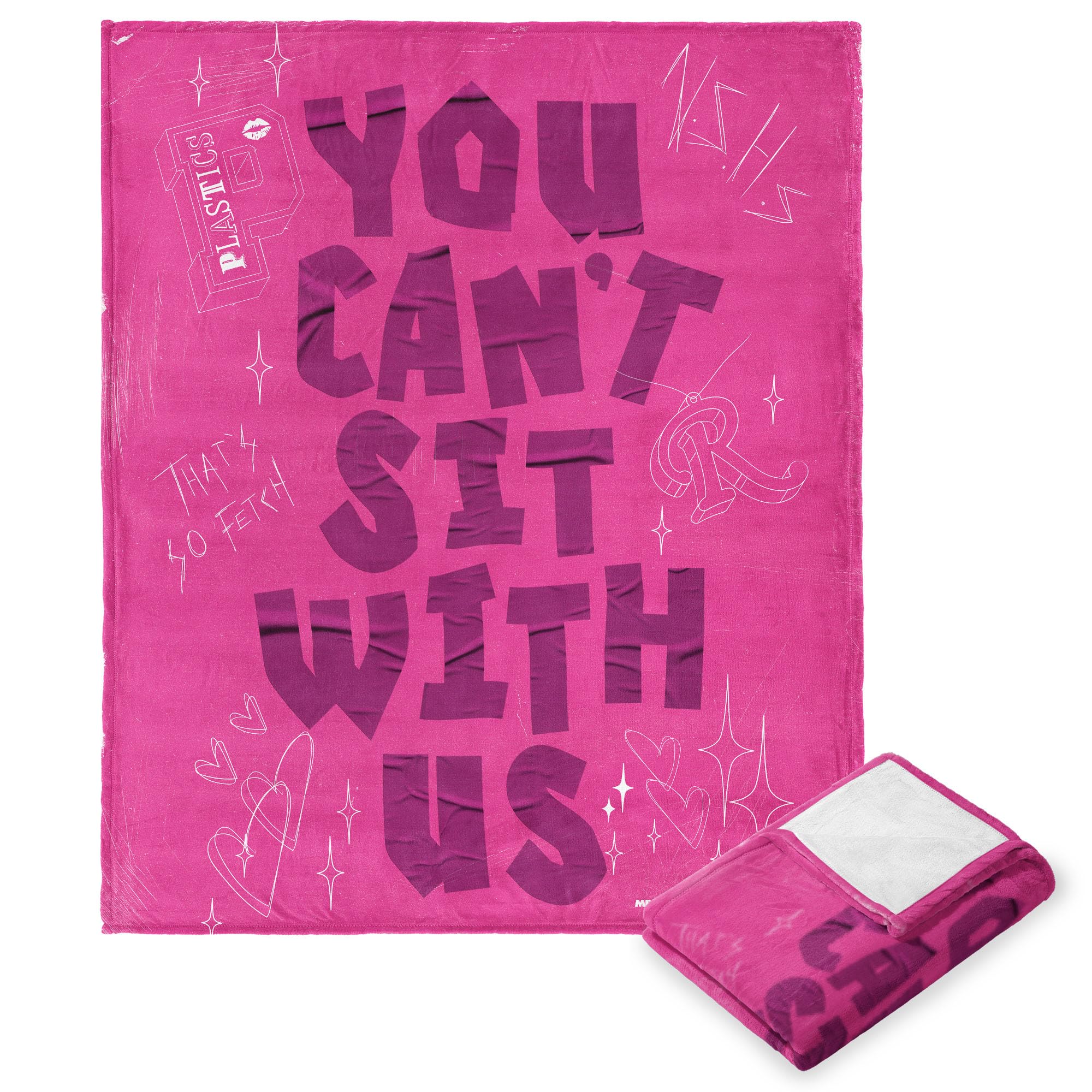 Northwest Mean Girls Silk Touch Throw Blanket, 50" x 60", Can't Sit with Us