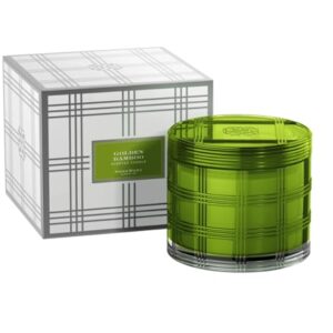 HomeWorx by Slatkin + Co. 4-Wick Golden Bamboo Luxe Candle with Gift Box, Notes of Fresh Bamboo, Pink Jasmine Petals, Bergamot Leaves and Green Woods, 30-55 Hour Burn Time