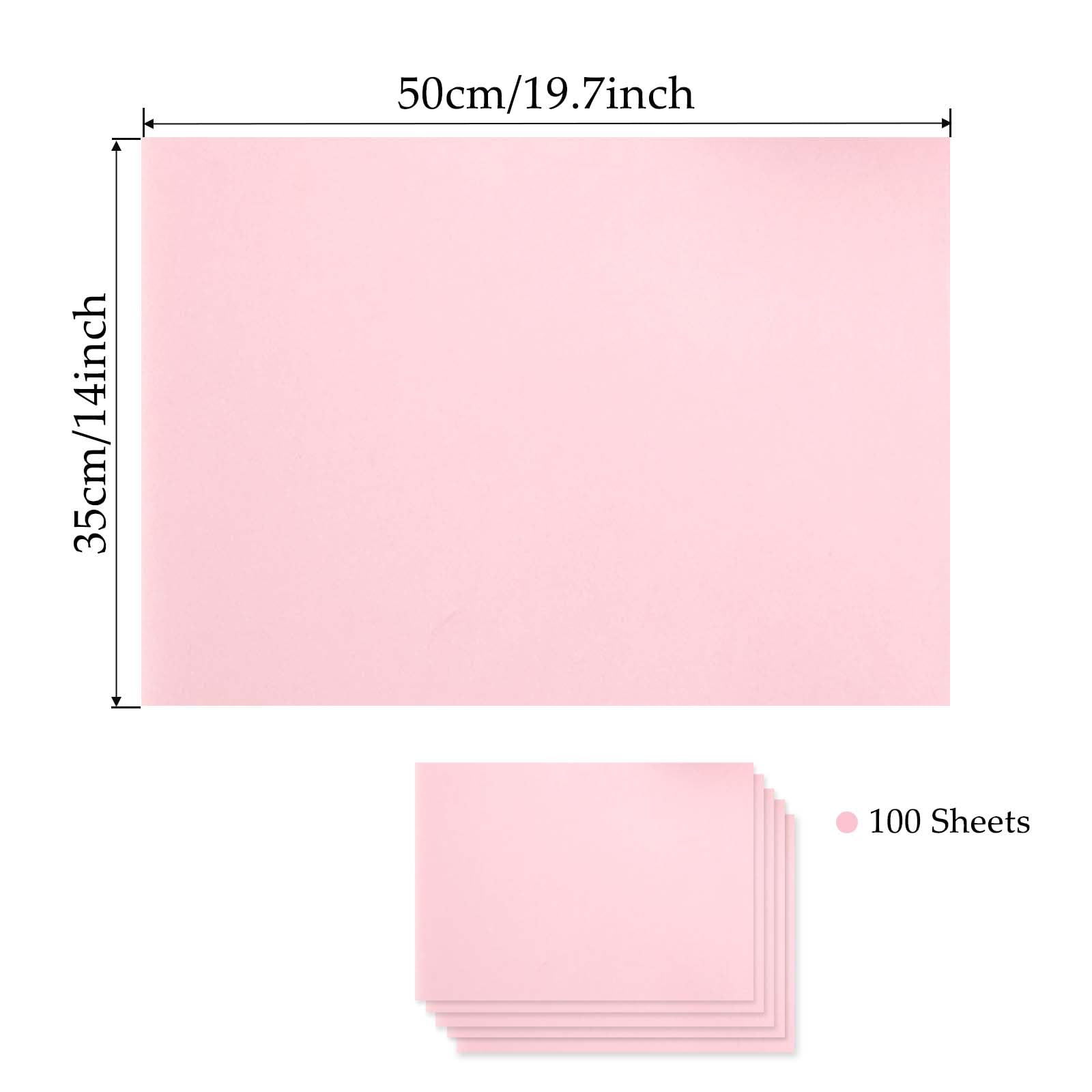 RINDOJIN 100 Sheets Pink Tissue Paper for Gift Bags 14 x 20 Inches Wrapping Tissue Paper Pink Wrapping Paper for Gift Packaging Filler Art Crafts Wedding Birthday Gift Wrapping Paper