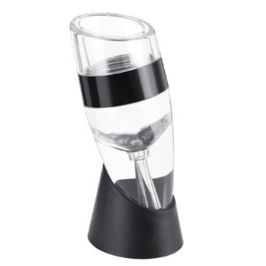 d&slifei wine aerator pourer and decanter with unique aeration device enhances flavors wine with smoother finish, best gift for wine lovers and sommeliers - black