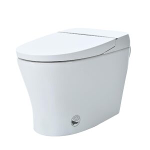 hbasdlh "smart bidet toilet with adjustable heated seat, high-end compact dual flush toilet 1/1.28 gpf