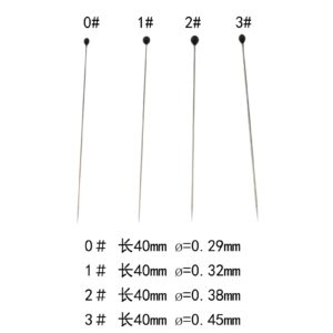 Lind Kitchen 100 Pieces/Can 40mm 3# Stainless Steel Pins for Entomology, Dissection and Butterfly Collections