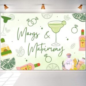 wonmelody margs and matrimony bachelorette decorations backdrop margarita backdrop banner cinco de mayo mexican fiesta banner bridal shower party supplies for cactus engagement wedding carnival