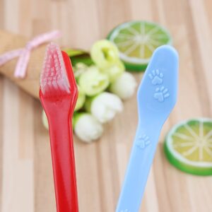 Double-Headed Dog Toothbrush Multi-Purpose Pet Toothbrush Household Pet Care Supplies for Pet Dog for Cat Pet Toothbrush Comfortable Toothbrush for Pets Easy Cleaning Tooths