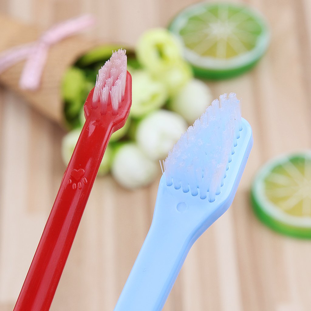 Double-Headed Dog Toothbrush Multi-Purpose Pet Toothbrush Household Pet Care Supplies for Pet Dog for Cat Pet Toothbrush Comfortable Toothbrush for Pets Easy Cleaning Tooths