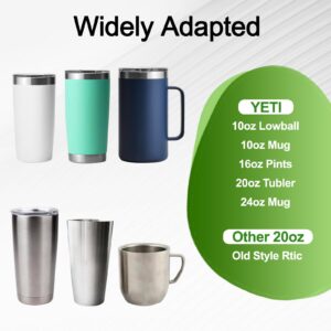 4 Pack 20 oz Magnetic Tumbler Lid, 20 oz Replacement Lid for Yeti Lids Compatible with YETI Rambler or Old Style Rtic Coffee Tumbler, Magnetic Spill Proof Tumbler (20oz, Count, 4)