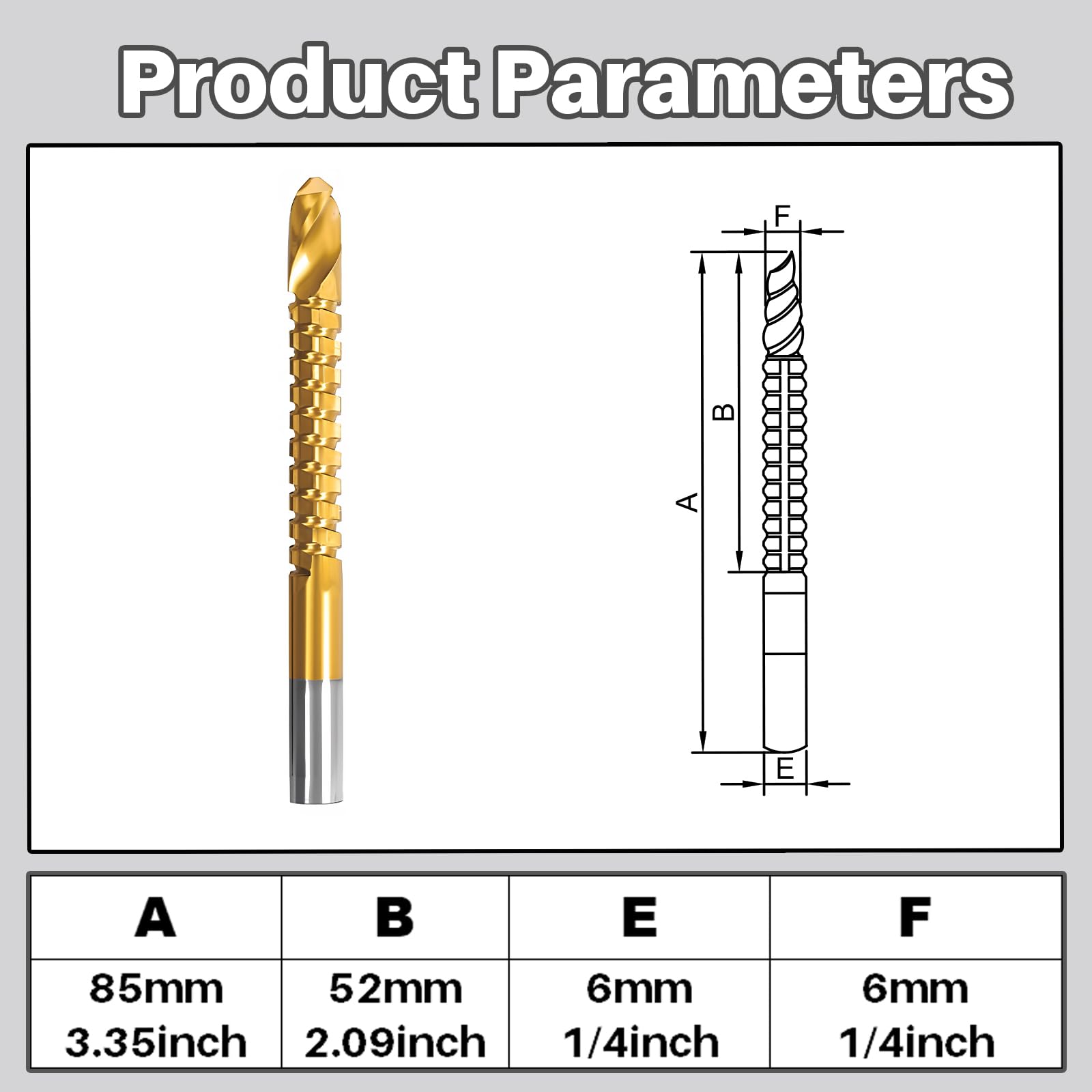 Mrosnail Tapered Reamer Set with T Handle, 3-13mm (1/8''-1/2'') & 5-16mm (3/16"-5/8") 6 Fluted, Carbon Steel Hex Shank for Guitar Woodworking - 2pcs