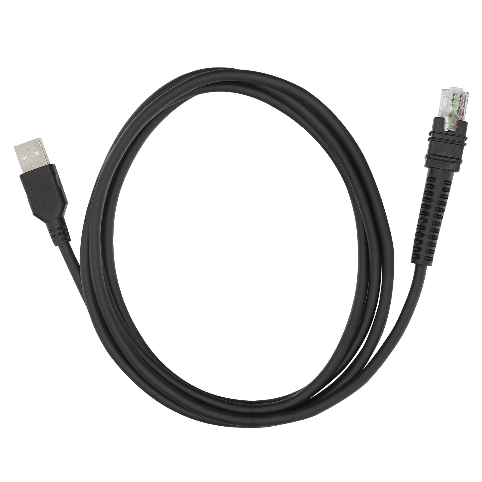 CARPSDZY CBA-U46-S07ZAR Shielded USB Cable for Zebra Symbol DS3608 DS3678 DS8108 DS8178 LI3608 LI3678 DS3600-KD Handheld Barcode Scanner, USB-A Connector, 7ft (2 m) Straight, BC 1.2, DC 5V