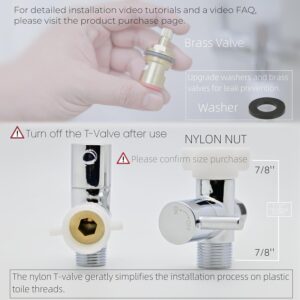 Vayzluiy Handheld Toilet Bidet Sprayer for Toilet-Adjustable Water Pressure Control with Bidet Hose for Feminine Wash, Stainless Steel Brushed Nickel Cloth Diaper for Baby Wash (Stainless Steel, 1)