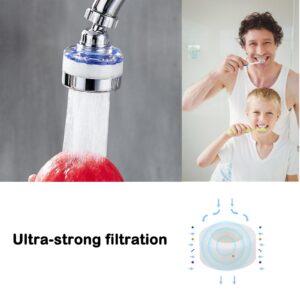 360 Degree Rotating Faucet Filter, Sink Water Faucet Filter Water Purifier Faucet Filter Purifier for Kitchen and Bathroom,Removes Heavy Metals and Hard Water