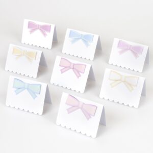 meri meri pastel bow place cards (pack of 8)