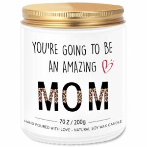 new mom gifts for pregnant women, pregnancy gift for expecting mom, 1st mothers day gift for mommy to be, maternity gifts for first time moms pregnant friend wife daughter, lavender scented candle 7oz