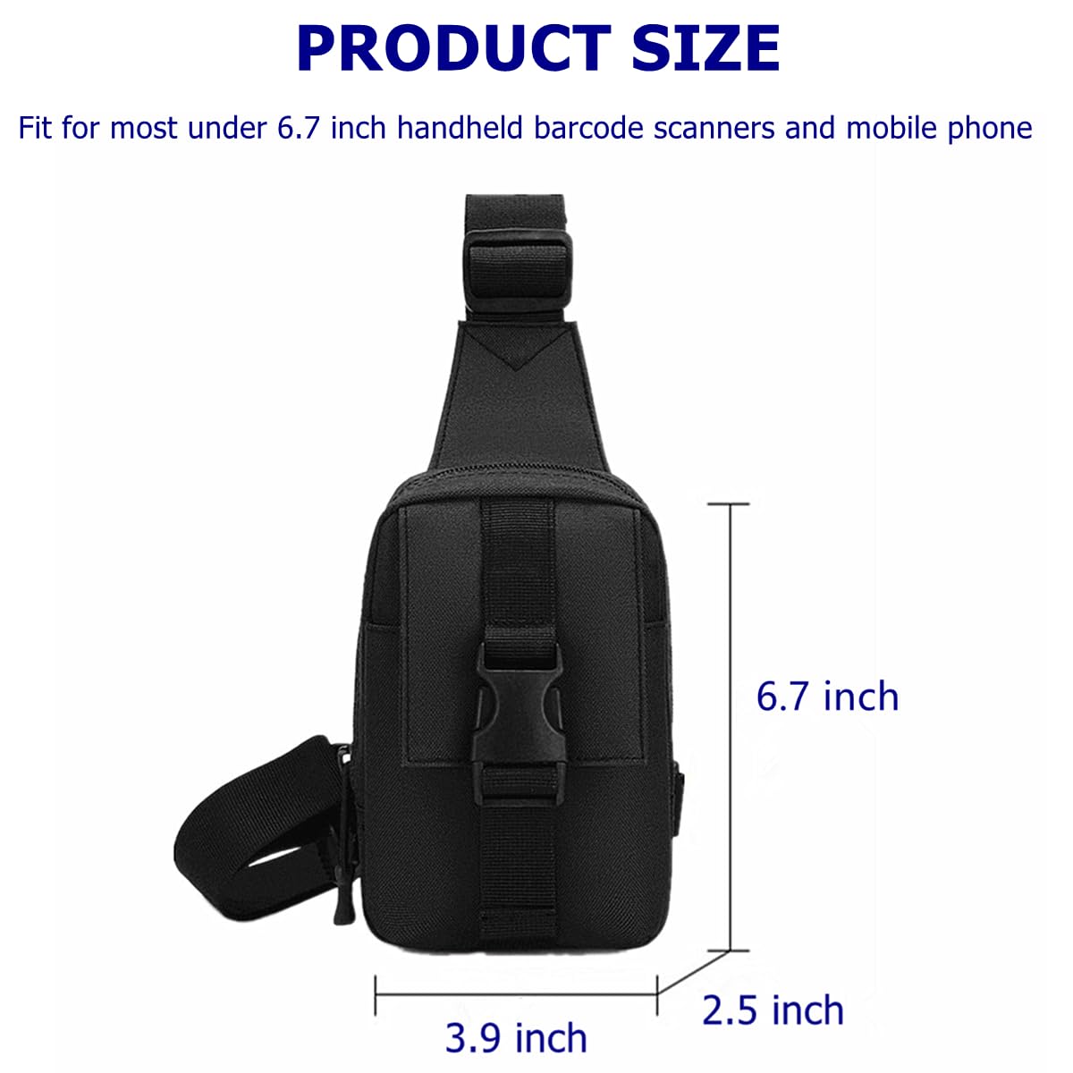 Universal Scanner Holster, Carrying Case Pouch Compatible with Zebra TC77 TC70 TC75x TC75 TC53 TC58 TC21 TC26 Most Handheld Barcode Scanner, Fit for Express Warehouse