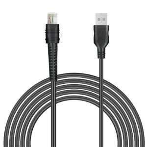 carpsdzy cba-u46-s07zar shielded usb cable for zebra symbol ds3608 ds3678 ds8108 ds8178 li3608 li3678 ds3600-kd handheld barcode scanner, usb-a connector, 7ft (2 m) straight, bc 1.2, dc 5v