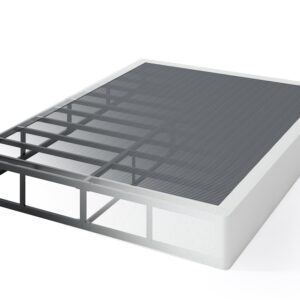 QEROMY 9 Inch High Profile Box Spring, Sturdy Metal Frame Mattress Foundation, Easy Assembly, Quiet & Noise-Free, Queen Size