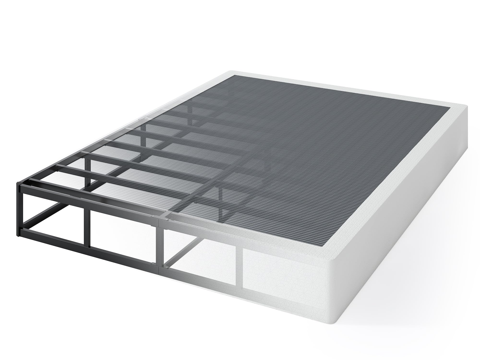 QEROMY 9 Inch High Profile Box Spring, Sturdy Metal Frame Mattress Foundation, Easy Assembly, Quiet & Noise-Free, Queen Size