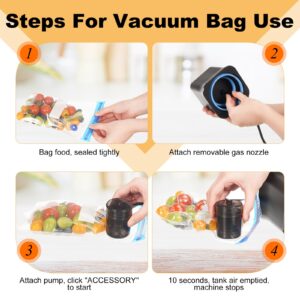 4-in-1 Electric Mason Jar Vacuum Sealer with External Assembly Vacuum Pump for Food Storage, Automatic Vacuum Sealer Compatible with Mason Jars, Vacuum Bag, Vacuum Container and Marinating Boxes