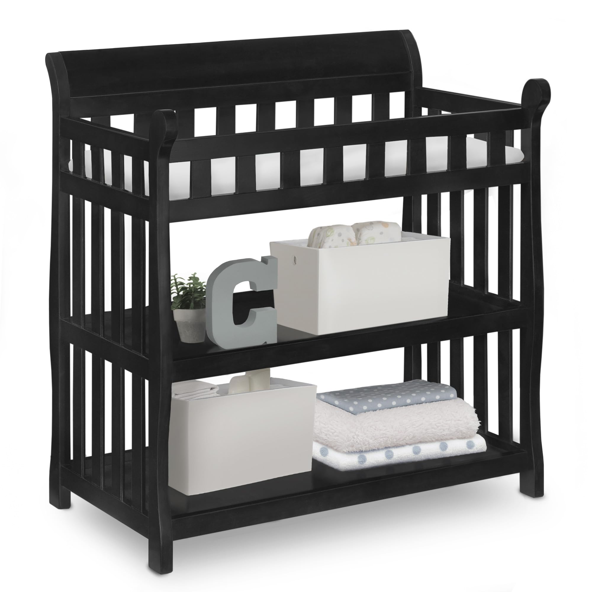 Delta Children Eclipse Changing Table, Ebony Black