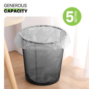 Magshion 5 Gallon Small Mesh Trash Can, Open-Top Garbage Bin Container, Metal Trash Wastebasket for Kitchen, Bathroom, Bedroom and Outdoor, Black