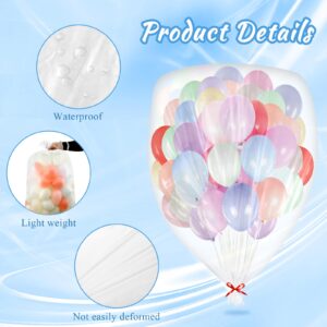 Bouiexye 2Pcs 98 x 59 inch Large Balloon Bags for Transport, Big Plastic Balloon Storage Bag Big Clear Balloon Drop Carrying Bag for Wedding Birthday Baby Showers Celebration Party Supplies