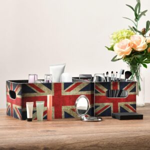 Shelf Basket Storage Toy Baskets Lovely British Flag Union Jack Foldable Storage Box for Cosmetic Organizing Decorative Baskets for Shelves,Office,Table,Home