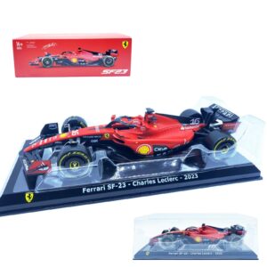 htlnuzd bburago 2023 1/24 sf23#16 f1racing alloy car for scuderia ferrari 1:24 sf23#16 leclerc signature die cast adults model car display ornaments collection