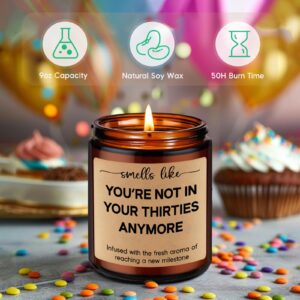 GSPY Scented Candles - 40th Birthday Gifts, 40 Year Old Birthday Gifts for Women, Men - Funny Turning 40 Gifts, Unique 40th Birthday Gift Ideas for Wife, Friend, Husband, Sister, Daughter, Her