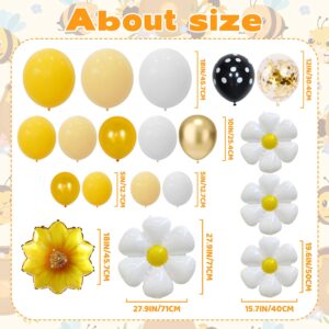 Bee Balloon Arch Kit Decorations - Bee Party Decorations with Bee Shaped Balloons Daisy Balloons Sunflower Balloon for Bee Themed Wall Decor Gender Reveal Baby Shower Birthday Party Supplies