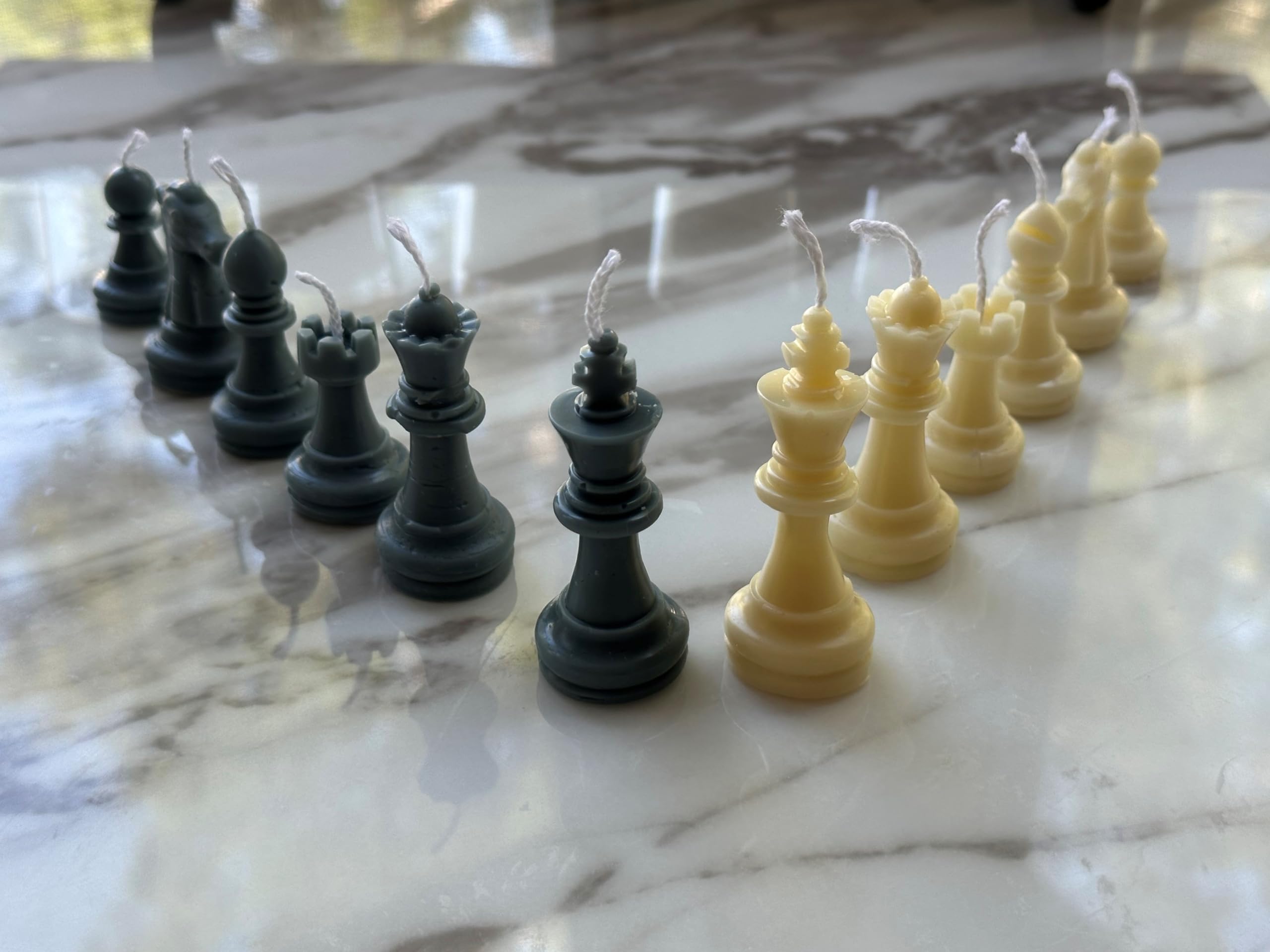 12 pcs Chess Candles, Natural Soy wax/Beeswax, Decorative candle, Can be used as Birthday Candle, Perfect gift for various occasions