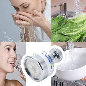 360 Degree Rotating Faucet Filter, Sink Water Faucet Filter Water Purifier Faucet Filter Purifier for Kitchen and Bathroom,Removes Heavy Metals and Hard Water