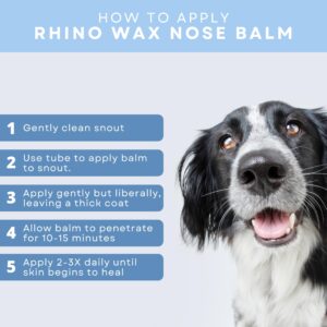 Rhino Wax - Healing Dog Nose Balm 2oz - Natural Snout Soother for Dogs - For Dry, Cracked, Irritated Noses - Dog Nose Butter - Dog Nose Moisturizer - 100% Natural Ingredients - Lick-Safe - Made in USA