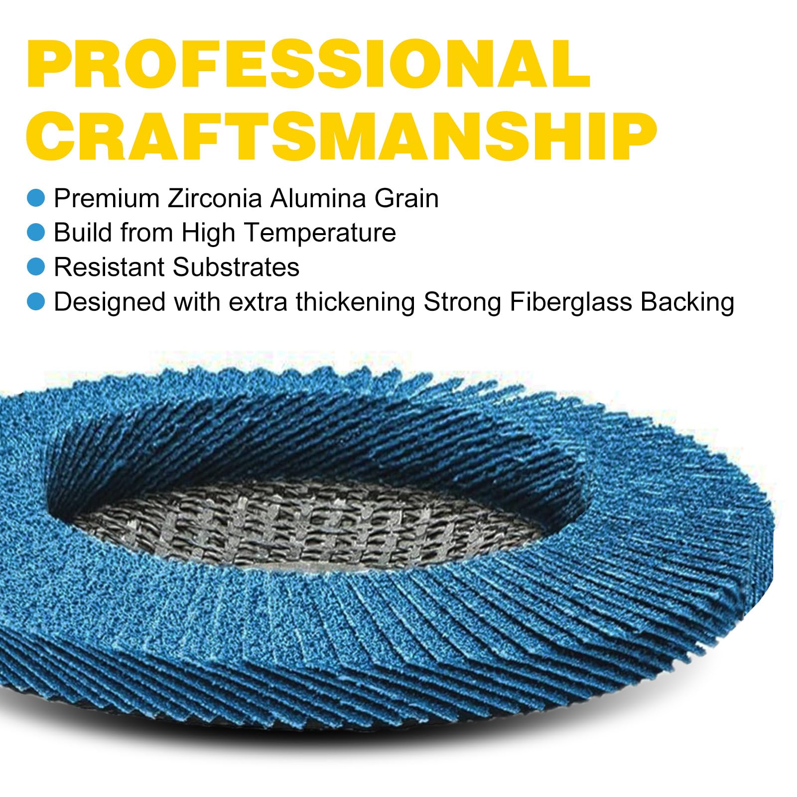 PRETEC Flap Discs 4 1/2 for Angle Grinder, 12 Pcs Flap Discs 40/60/80/120 Grit, 4.5" x 7/8" High Density Zirconia Type 27 Flap Sanding Disc for Grinding, Rust Removal, Sanding and Finishing -12 Packs