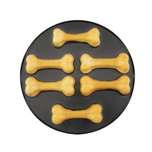 Nostalgia MyMini Dog Treats Maker for Homemade Puppy Treats, 6 Nonstick Bone Shaped Molds on Dual Sided Cooking Surface, Recipes Included