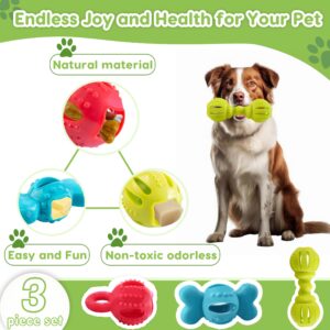 SPOFLY Dog Chew Toys, Set of 3 Treat Dispensing Dog Toys，Interactive Dog Toys for Boredom, Fun-Filled Treat Dispenser for Yak Cheese Dog Chews