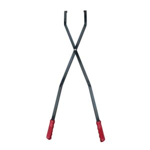 40" Fireplace Tongs Safely Move Firewood Grabber Tool Rustproof With Rubber Handle for Fire Pits Comfort Enjoy Bonfire and Campfire