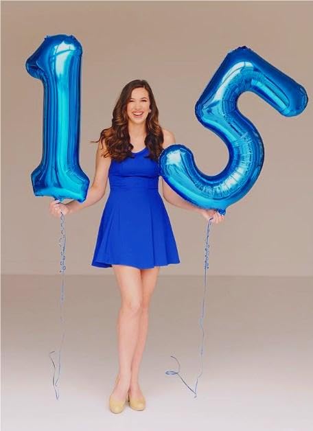 Jumbo Navy Blue Number 1 Balloon 40 Inch, Mylar Foil Number One Balloons for Boy Girl 1st 1 11 21 31 41 51 81 Birthday Party, Giant Balloons Anniversary Graduations Photo Shoot Decorations