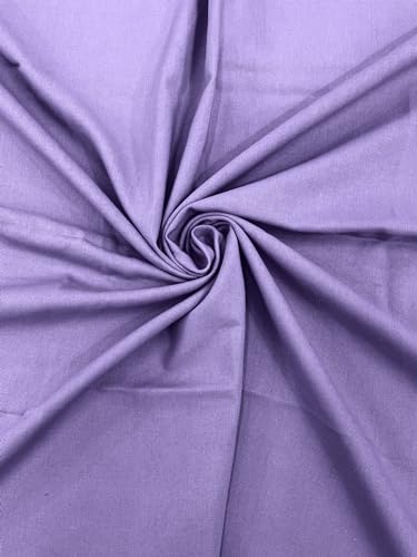 New Creations Fabric & Foam Inc, Medium Weight Natural Linen Fabric/50" Wide/Clothing. (Lilac, 1 Yard)