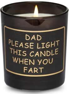 dad gifts from daughter son, personalized gifts for dad, dad birthday gift, scented candles for men, birthday gifts for dad step dad, christmas gift idea (10oz) (dad when you fart, sandalwood)