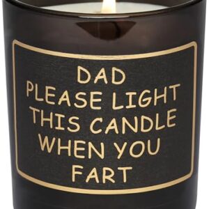 Dad Gifts from Daughter Son, Personalized Gifts for Dad, Dad Birthday Gift, Scented Candles for Men, Birthday Gifts for Dad Step Dad, Christmas Gift Idea (10oz) (DAD When You Fart, Sandalwood)