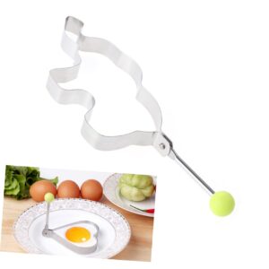 DECHOUS Fritter Mold Fried Egg Molds Stainless Steel Cooking Tools Elephant Shaped Egg Mold Pancakes Eggs Pancake Ring Mold Egg Shaper Stainless Steel Egg Form Egg Frying Mold Heart-shaped