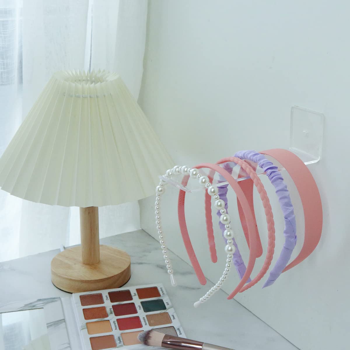 Clear Acrylic Headband and Jewelry Organizer Rack - 6 Pack Hair Accessories and Bracelet Display Stand