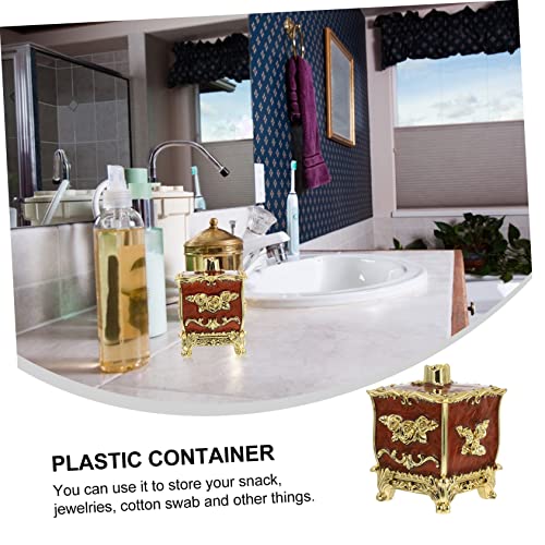 MAGICLULU 2 Pcs Decorative Storage Box Home Container Small Sundries Organizer Plastic Jar Plastic Container