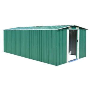 outdoor storage,small metal shed,tool storage,for garden,backyard,patio,deck,garden shed 101.2" x 192.5" x 71.3" metal green