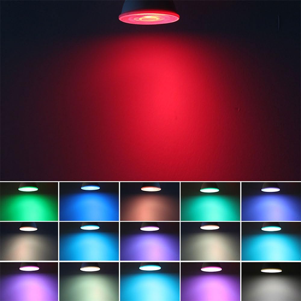 Par16 LED Color Changing Light Bulb with 24 Buttons Remote Control 50 Watt Equivalent E26 Base,16 Colors Dimmable RGB LED Spot Light Bulb with 5W