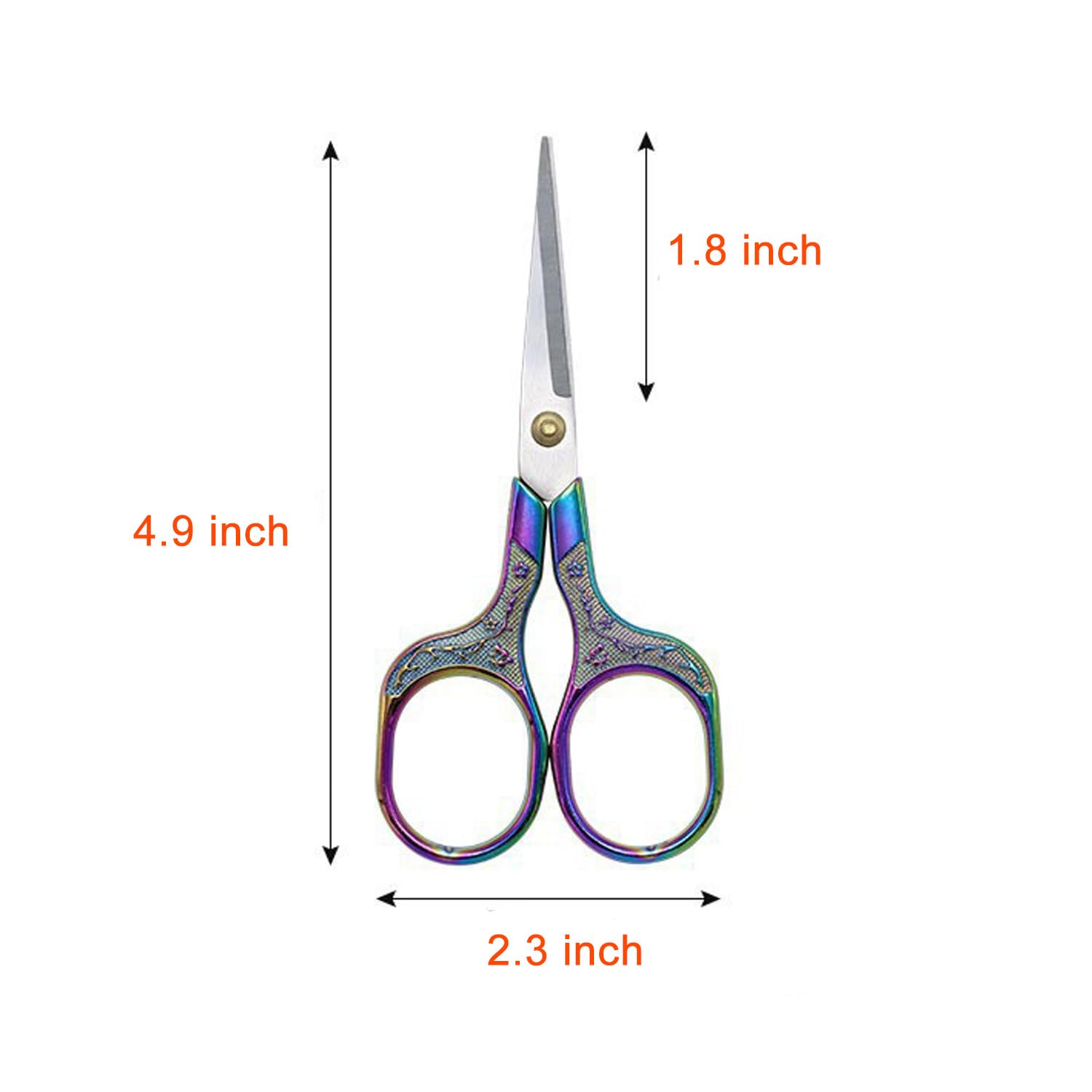 Mini Scissors Stainless Blade Metal Handle 2 Pack Office School Classroom Student Teacher Crafting Fabric Sewing Gift Wrapping All Purpose